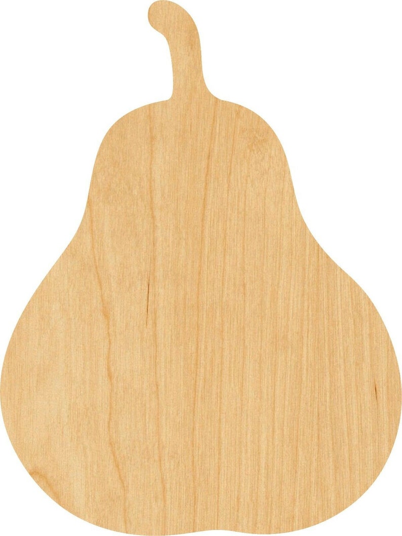 Great for Crafting Projects Hobbyist D.I.Y Pear Wooden Laser Cut Out Shape