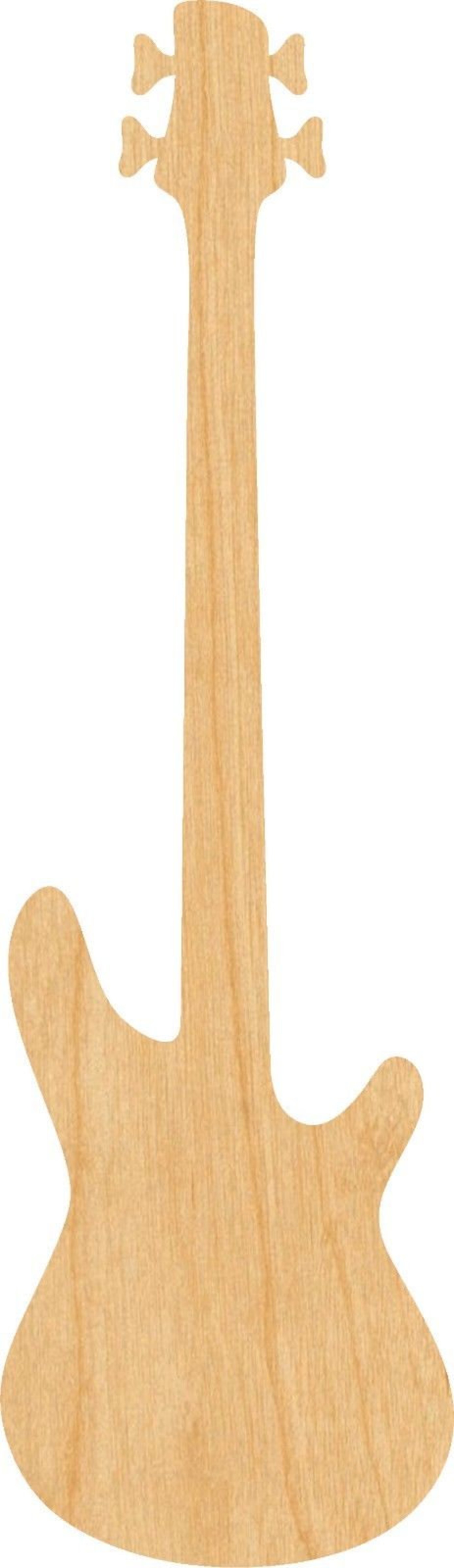 Bass Guitar Wooden Laser Cut Out Shape Great for Crafting Etsy