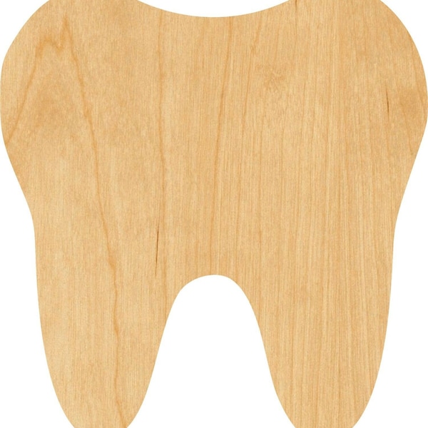 Wooden Tooth Cut Out Etsy
