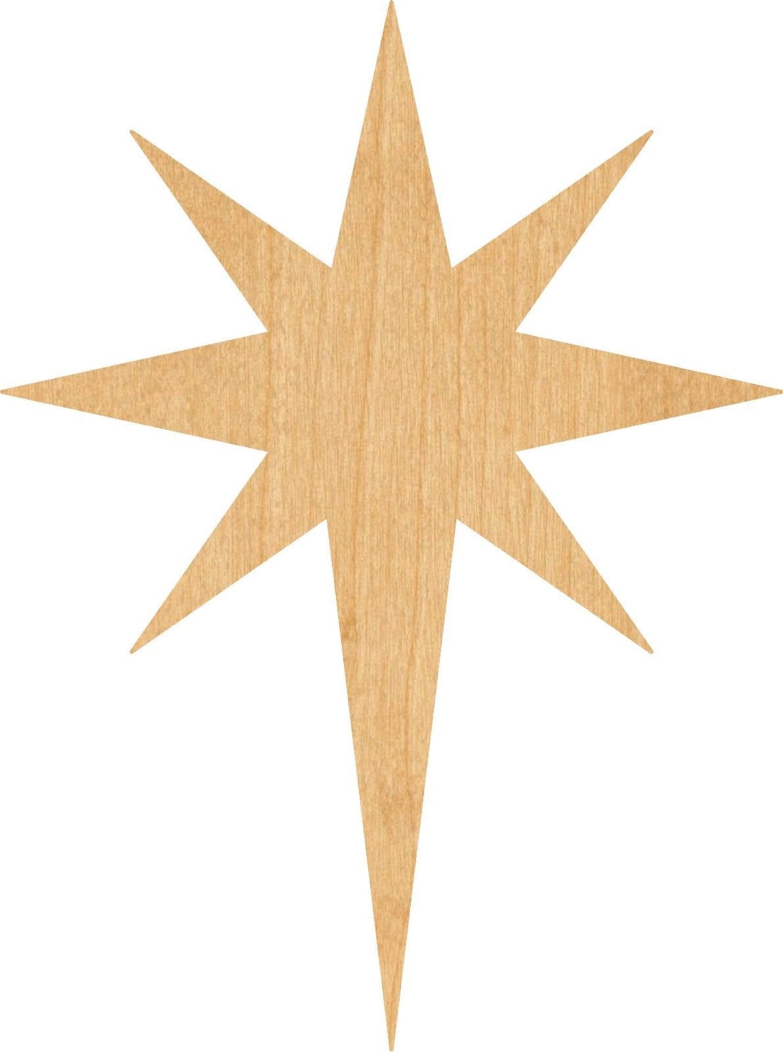 Bethlehem Star Wooden Laser Cut Out Shape Great for Crafting Etsy