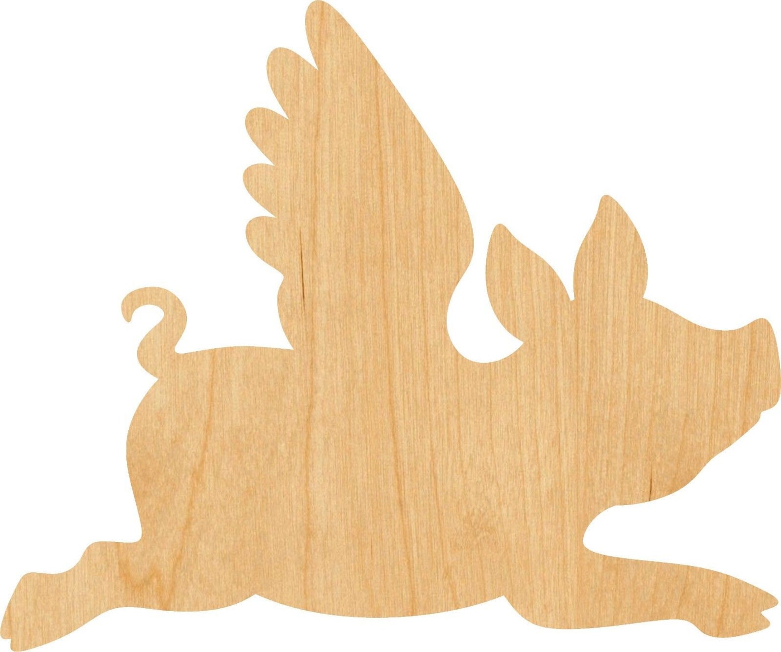 Flying Pig Wooden Laser Cut Out Shape Great for Crafting Etsy.