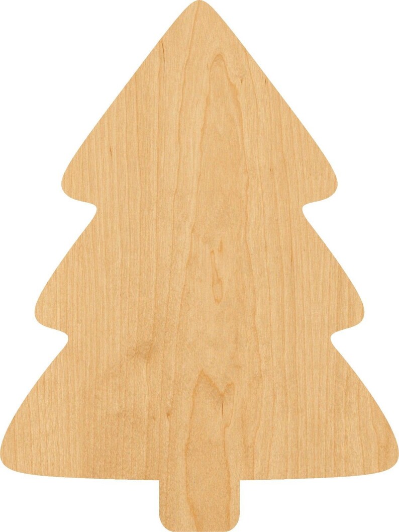 Simple Christmas Tree Wooden Laser Cut Out Shape Great for Etsy