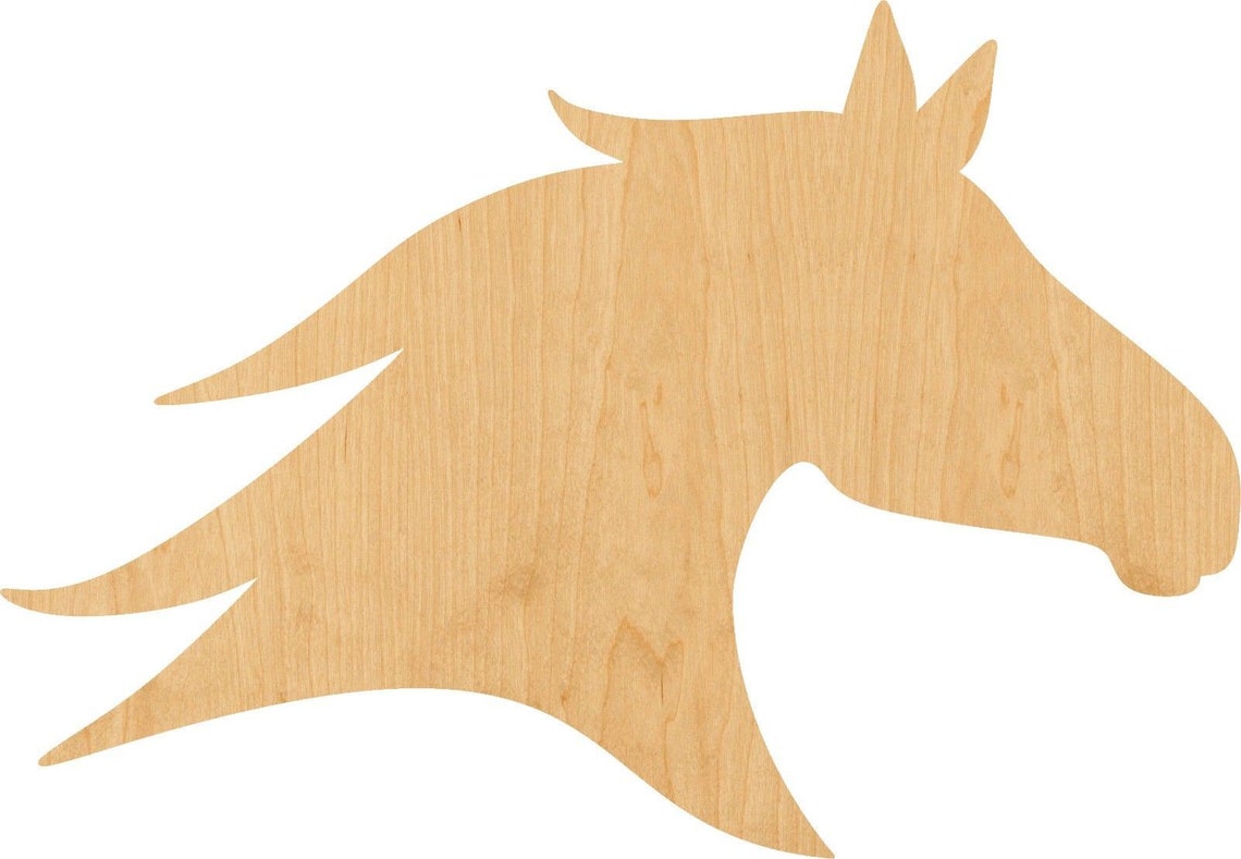 Horse Head 3 Wooden Laser Cut Out Shape Great for Crafting Etsy