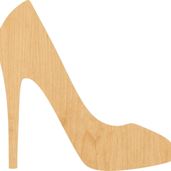 High Heel Shoe 2 Wooden Laser Cut Out Shape - Great for Crafting - Hobbyist - D.I.Y. Projects