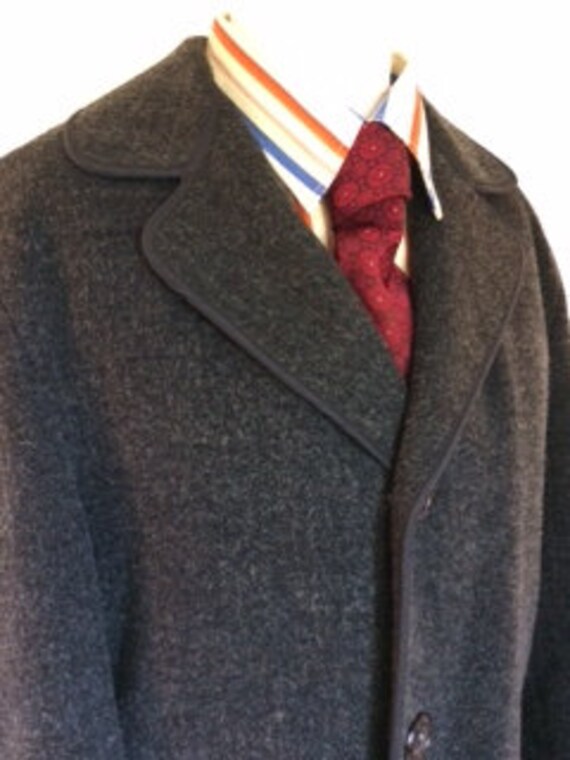 Vintage 60s mens Overcoat winter Coat business coa