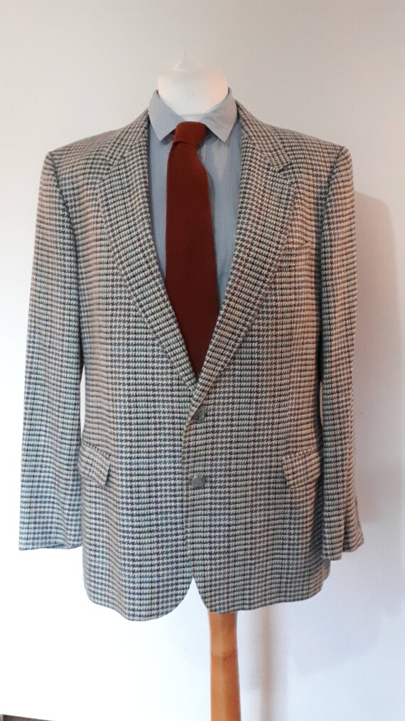 Veste Wellington en tweed marron à chevrons – Harris Tweed Shop