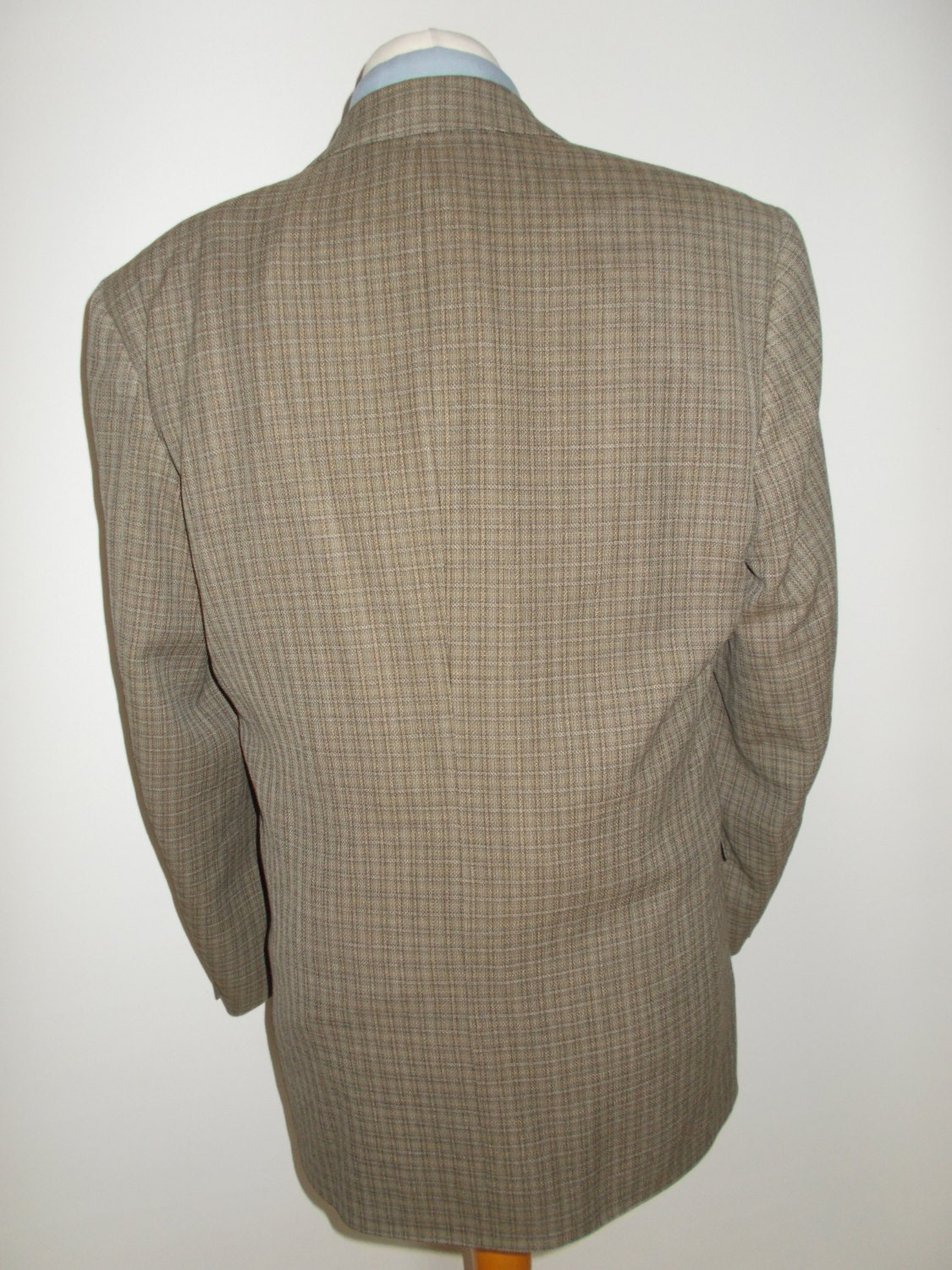 Vintage Mens Jacket Blazer by Douglas Taupe Checked Pure New