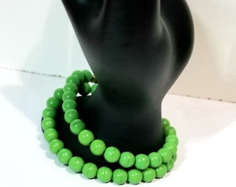 Lime Green Double Wrap Bracelet