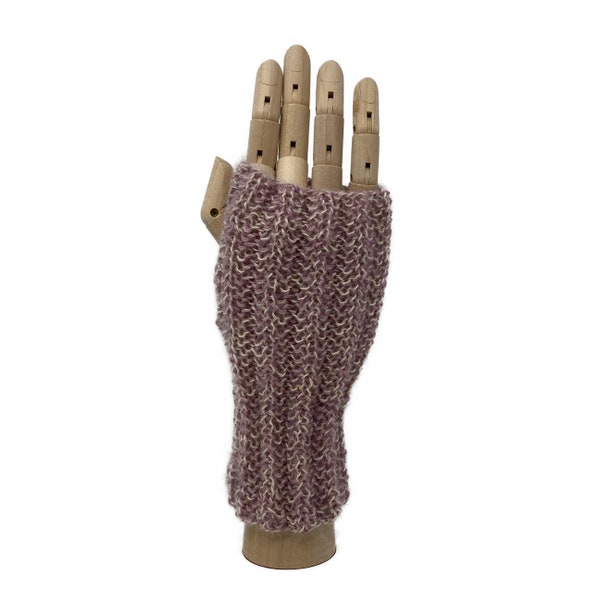 Cotswold Soft Rib Mitts - knitting kit with Wensleydale wool