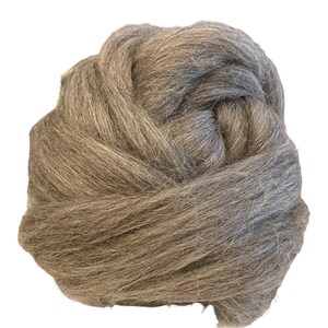 Grey Lincoln Longwool combed top - fleece washed and combed for spinning and felting and crafts