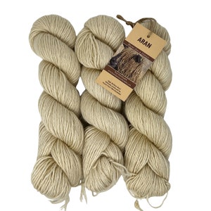 Pure Wensleydale Aran Wool (Worsted Weight) 300g (10.58 oz)