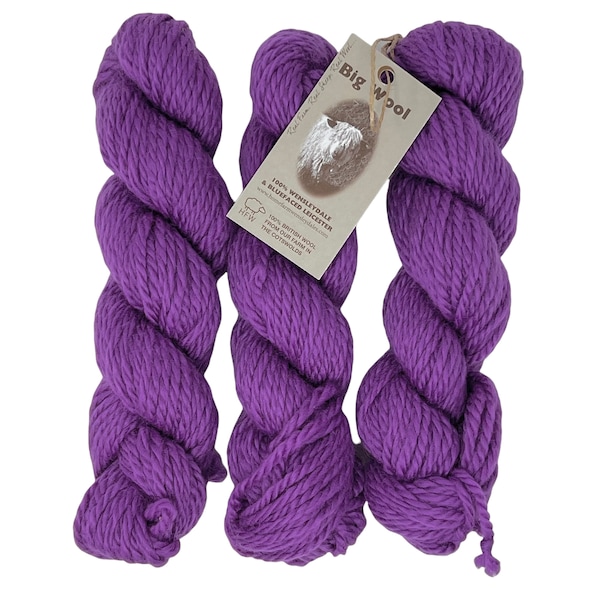 Big Wool (Bulky) Wensleydale & Bluefaced Leicester 150g (5.29 oz) Boysenberry