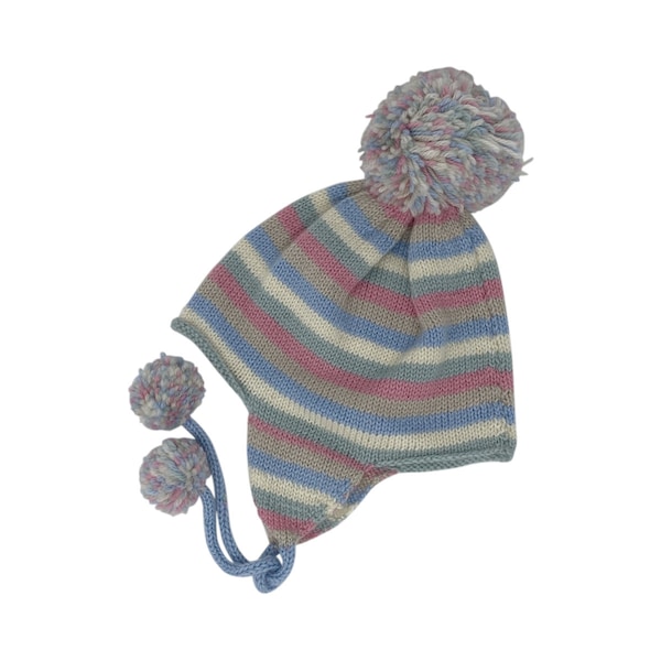 Home Farm 5 Stripe Ski Hat - knitting kit in Wensleydale wool