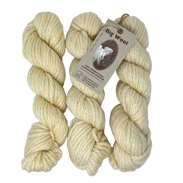 Big Wool (Bulky) Wensleydale & Bluefaced Leicester 150g (5.29 oz) Natural