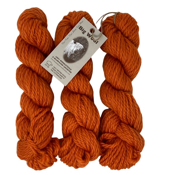 Big Wool (Bulky) Wensleydale & Bluefaced Leicester 150g (5.29 oz) Tangerine