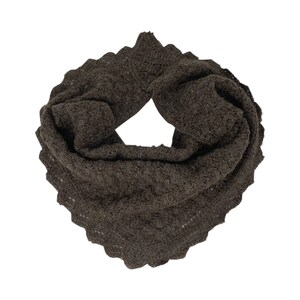 Wensleydale Scarf - knitting kit in Wensleydale wool  - naturally coloured (black sheep)