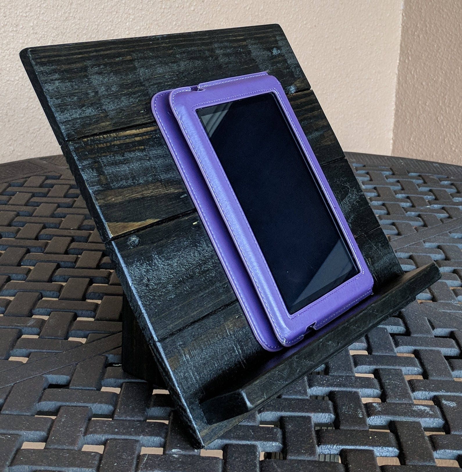 Tablet or iPad Holder made from Reclaimed & Repurposed Pallet Etsy