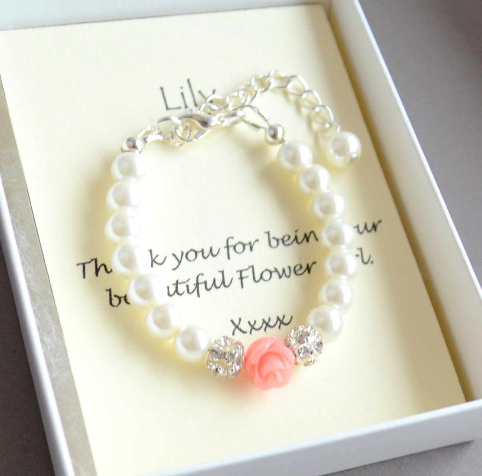 Thank You gift for flower girls Cards included Flower girl Etsy