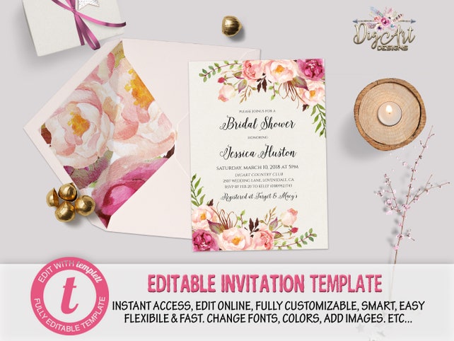 boho floral bridal shower