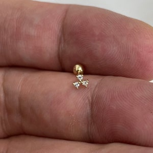 Genuine 9CT Yellow Gold HELIX CARTILAGE STUD - Helix stud, Cartilage stud, Earring stud, Genuine Gold Stud, Gift Boxed 6MM