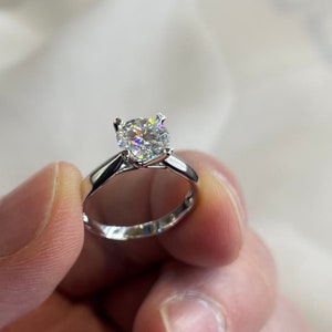 1.5 Carat Moissanite Diamond Ring Heart Shape Prong 925 Sterling Silver Wedding Engagement Luxury Ring - Gift Boxed