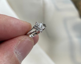 Cubic Zirconia Jewelry Gift Smokey & Clear Glitzs Jewels 925 Sterling Silver CZ Ring Cubic Zirconia Jewelry Gift Smokey & Clear Glitzs Jewels 925 Sterling Silver CZ Ring