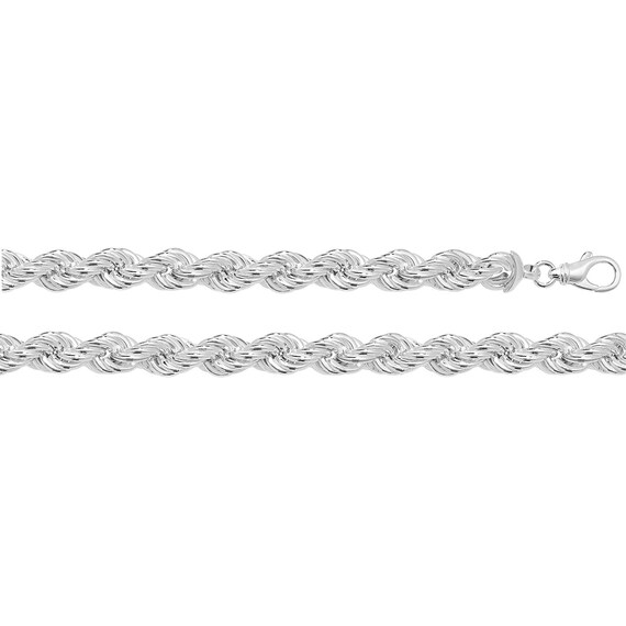Sterling Silver Rope Chain Men s Rope chain sterling silver 925 Hallmark 12mm Gift Boxed Silver Chain 24