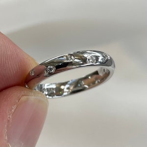 Created Diamond Wedding Band Solid Sterling 925 Silver Ring Band Read full description of this stone on the listing