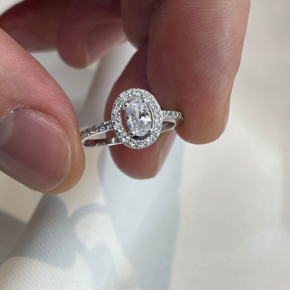 Bague de fiancaille en argent pour femme hotsell
