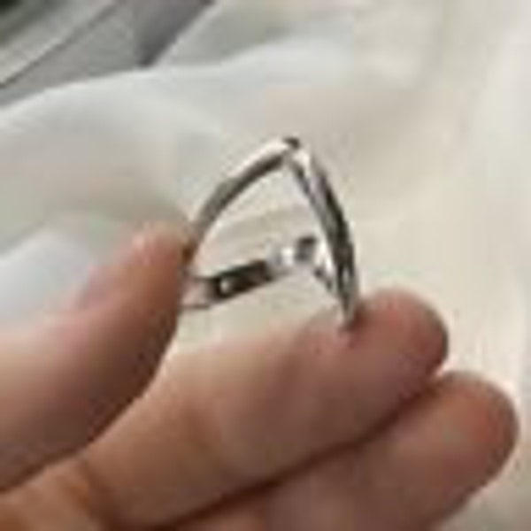 925 Sterling Silber Damen Ring - Silber Damen Wishbone Ring H-Z Größen - Geschenk Boxed