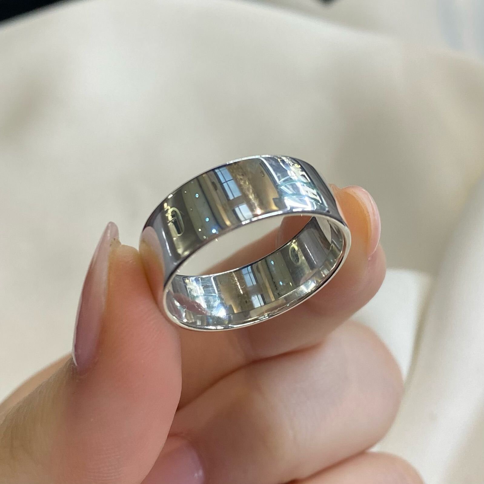 8mm sterling silver shop mens wedding band
