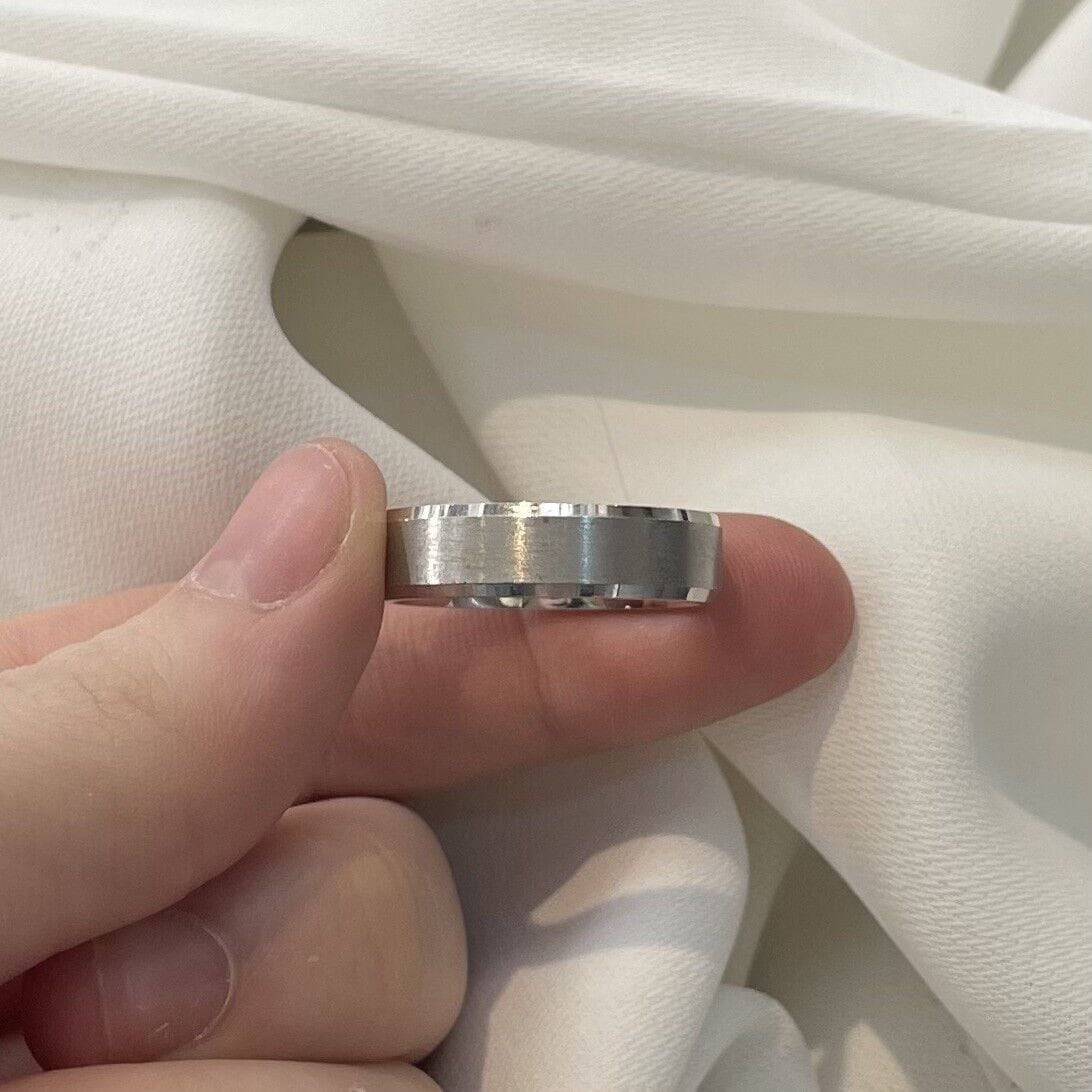 Sterling Silver 6mm Satin Wedding Band Ring - Unisex Sizes J-Z - Etsy