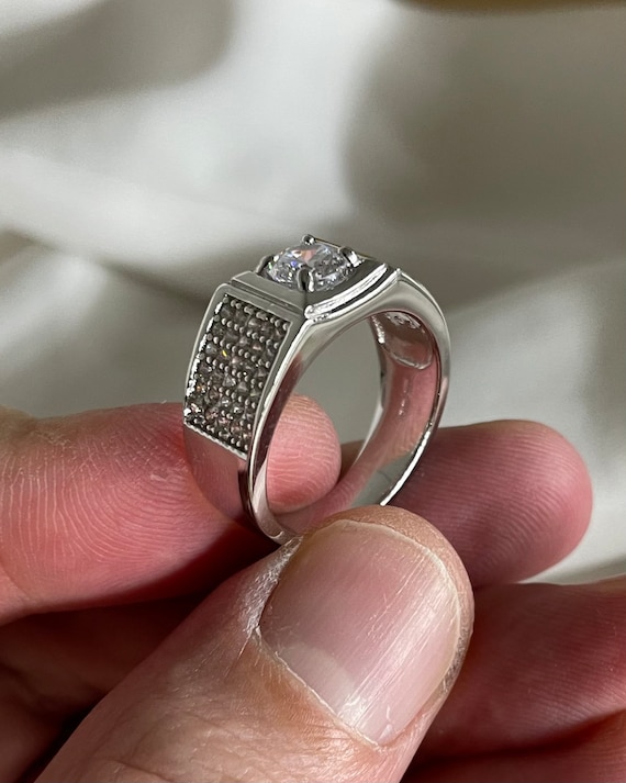 Sterling silver gents CZ ring Sterling silver gents CZ ring