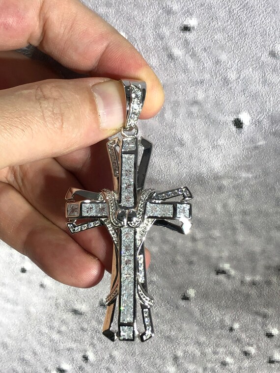 Sterling Silver CZ Cross Pendant