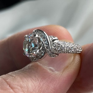 2 CT Created Diamond Ring Vintage Style Art Deco 925 Sterling Silver Ring Promise Engagement Wedding Ring