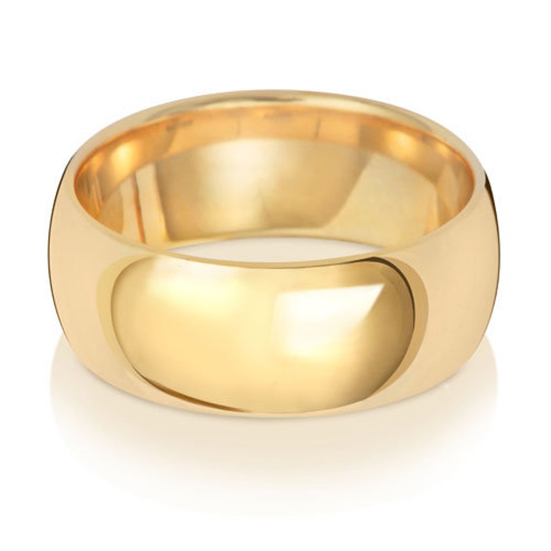 Lightweight 2mm-8mm Width Genuine 18 CT Yellow Gold Traditional Court Wedding Band Gift Boxed Depth ~1.1mm-1.2mm Wedding Ring J-Z Sizes