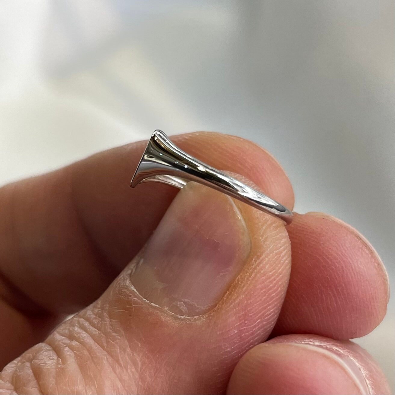 thumbnail image 2 of Empress Solid 925 Sterling Silver Kids Ring - Handmade, Heart Design, Nickel-Free, Stacking Style (Choose Size), Made In Bulgaria 2 of 6