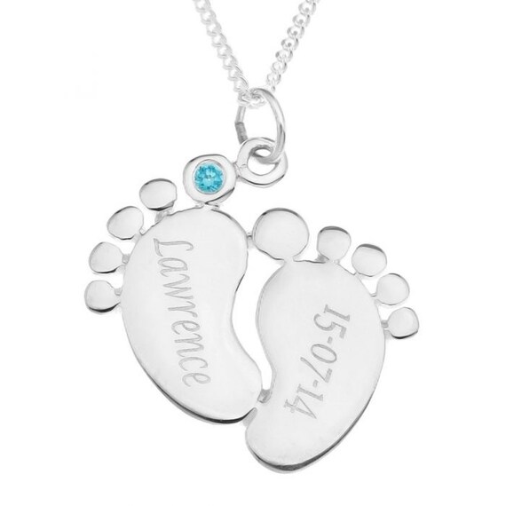 baby feet necklace charm