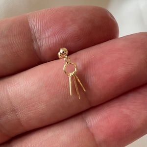 Clou de cartilage pendants de cartilage en or jaune 9 carats véritable de 6 mm 0,41 gramme - Boîte cadeau
