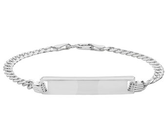 Sterling Silver Babies' Curb ID Bracelet Baby Bracelet 2.61 Grams - Gift Boxed 6inches