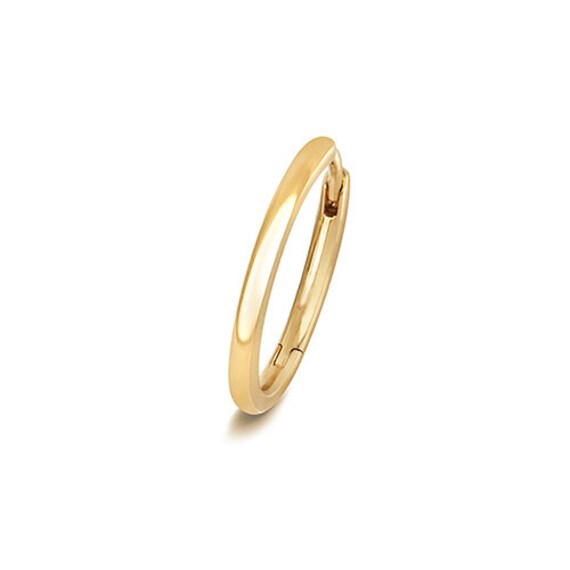 Genuine 9ct 18ct Yellow Gold Cartilage Earring Solid Round Tube