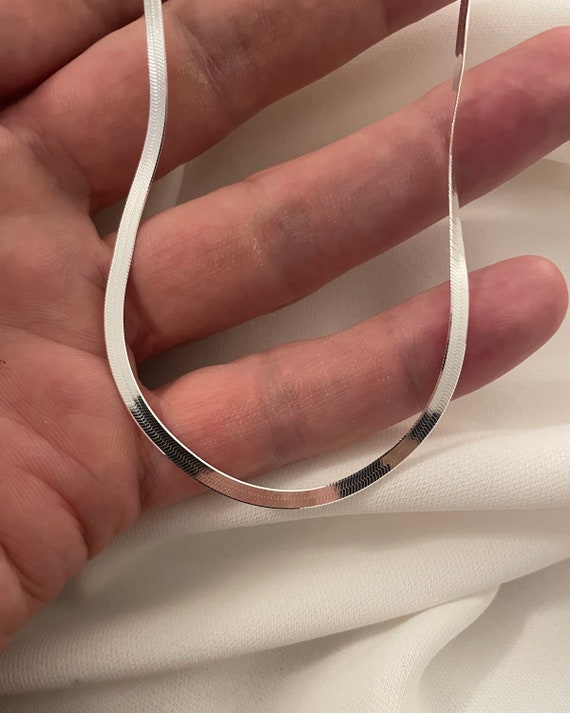 Sterling Silver Flat Snake Chain Necklace - 3mm, Gift Boxed