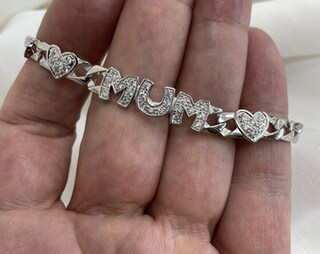YL Bracciale Cuore In Argento 925 Con Zirconi Cubici: L'amore Al Polso, Regolabile 18-20 Cm. Regalo Perfetto Per Mamma, Fidanzata O Moglie, In Elegante Scatola.