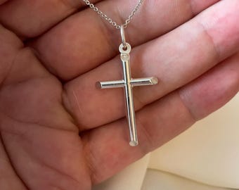 【TATIANA】(silver925) Dazzle Cross Pendant Long Necklace Amazon.com: DAZLIME Silver Cross Necklace for Women,14K