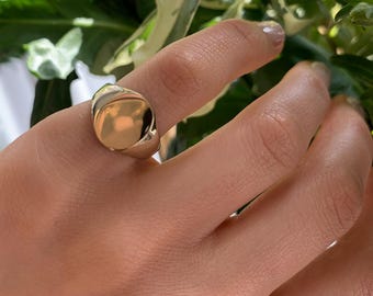 9CT Yellow Gold Men's Signet Ring: Heavy Oval, Gift Boxed - Etsy