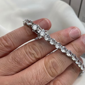 Sterling Silver CZ Tennis Bracelet - Gift Boxed