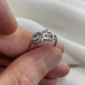 Sterling silver 925 infinity ring eternity elegant and stylish decorator with CZ rhodium plated