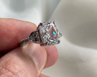 Three Carat Diamond Ring - Etsy