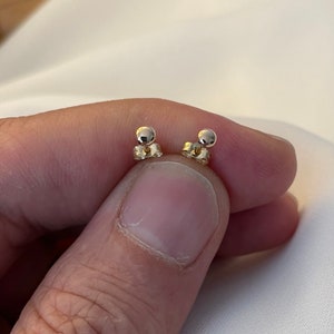 Genuine 9CT Yellow Gold 3mm Button Stud Earrings 0.20 Grams- Gift Boxed