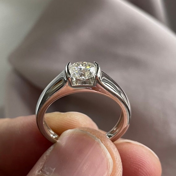 Men's 2 carat solitaire diamond best sale ring